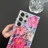 Oil painting flower phone case For Samsung