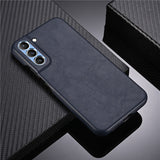 Custodia in pelle anticaduta con lente per Samsung