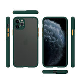 Custodia opaca per protezione fotocamera con copertura ibrida in silicone per iPhone