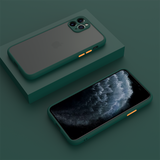 Custodia opaca per protezione fotocamera con copertura ibrida in silicone per iPhone