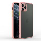 Custodia opaca per protezione fotocamera con copertura ibrida in silicone per iPhone