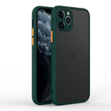 Custodia opaca per protezione fotocamera con copertura ibrida in silicone per iPhone