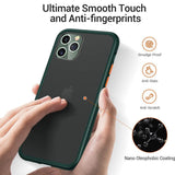 Custodia opaca per protezione fotocamera con copertura ibrida in silicone per iPhone