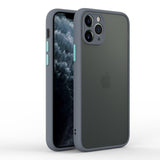Custodia opaca per protezione fotocamera con copertura ibrida in silicone per iPhone