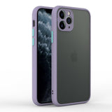 Custodia opaca per protezione fotocamera con copertura ibrida in silicone per iPhone