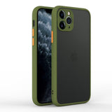 Custodia opaca per protezione fotocamera con copertura ibrida in silicone per iPhone