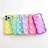 Colorful Polka Dot and Wave Graffiti Phone Case For iPhone