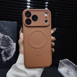 Fine Hole Lens Anti-collision Magnetic Phone Case For iPhone