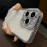 Luxury Diamond Glitter Transparent Soft Silicon Case For iPhone