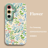 Full-Coverage Floral Anti-Drop Phone Case For Samsung