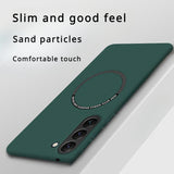 Ultra-thin Anti-fall Magnetic Rock Sand Hard Phone Case For Samsung