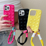 Fashion Cute Candy Liquid Silicone Suction Cup With Wrist Strap Case For iPhone