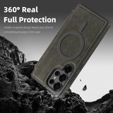Flip Magnetic Leather Phone Case For Samsung