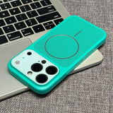 Color-blocked Breathable Magnetic Phone Case for iPhone