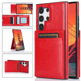 Leather Card Holder Phone Case For Samsung