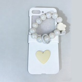 Custodia in tinta unita con cuore per Samsung