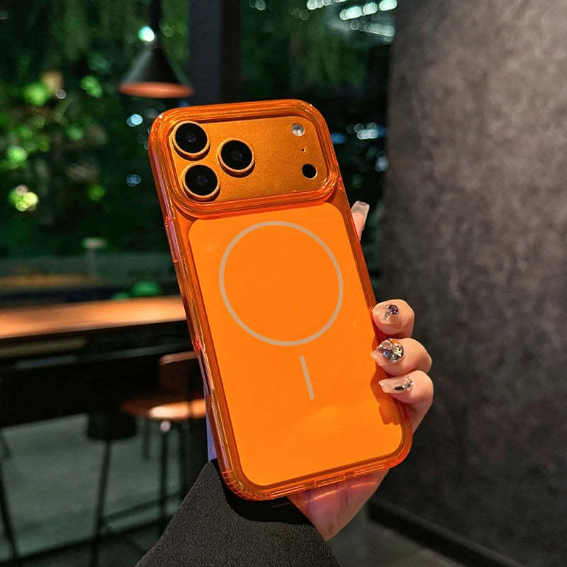 MagneticTranslucent Armor Shockproof Case For iPhone