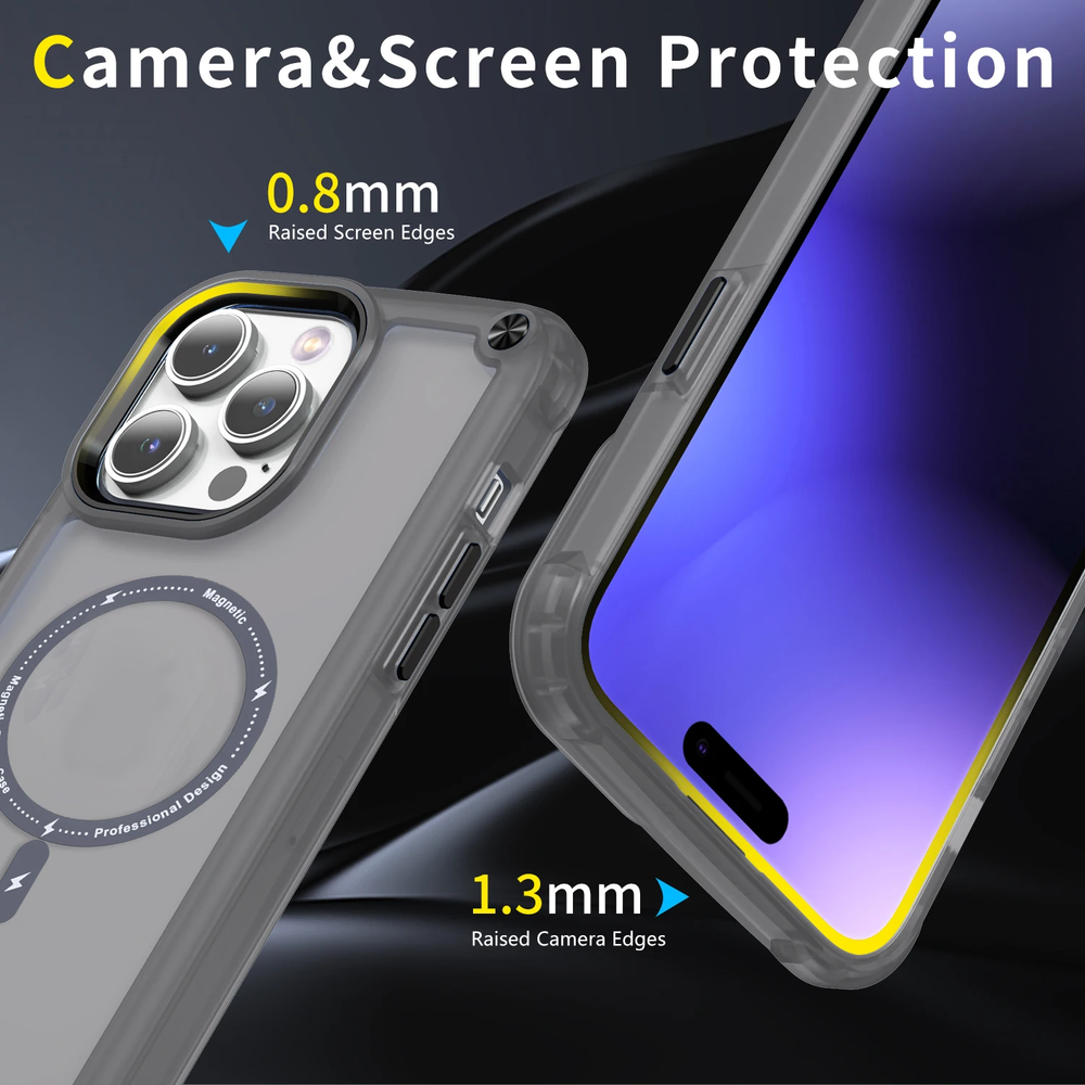 Translucent Hybrid Armor Shockproof Case For iPhone