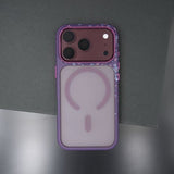 Color-blocked Frosted Magnetic Phone Case For iPhone