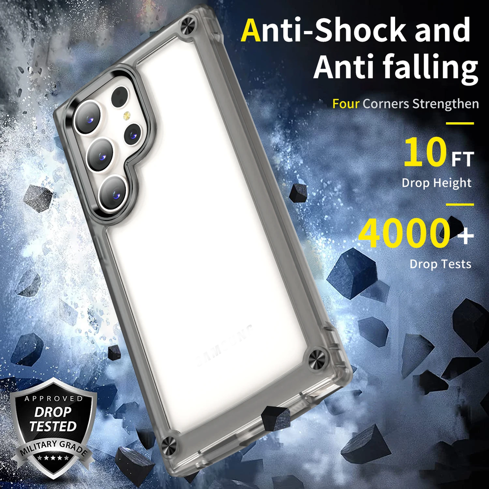 Metal Button Armor Shockproof Phone Case For Samsung