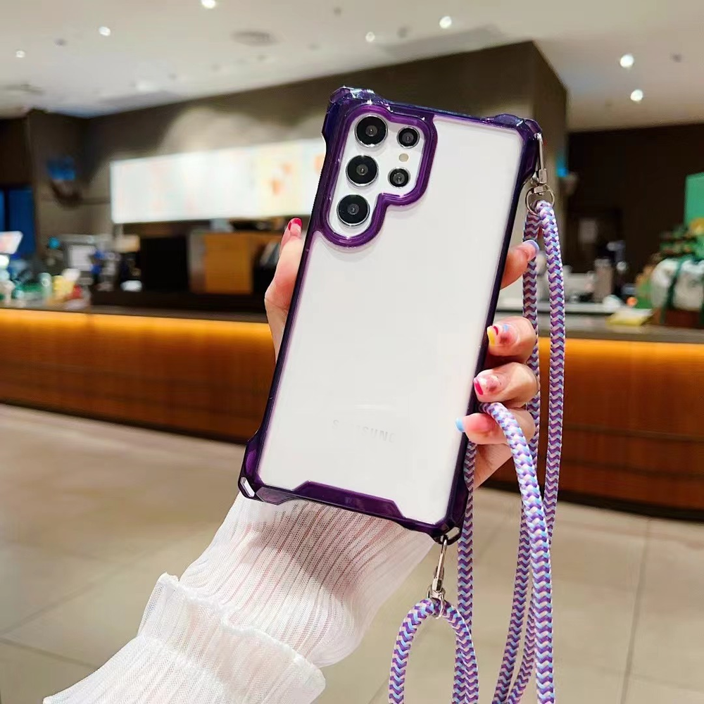 Transparent Crossbody Lanyard To Prevent Falling Phone Case For Samsung