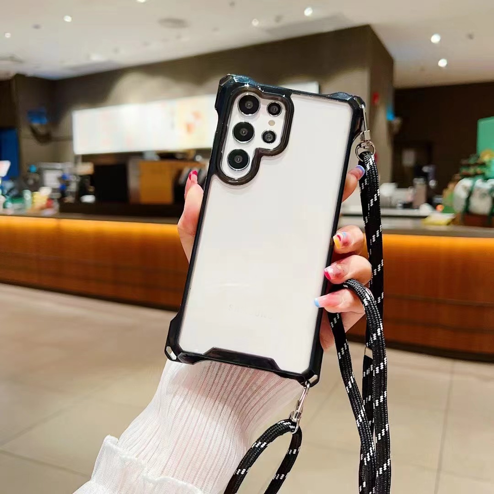 Transparent Crossbody Lanyard To Prevent Falling Phone Case For Samsung