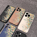Flower Lens Flat Phone Case For iPhone
