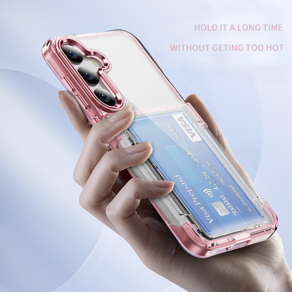 Transparent Card Holder Shockproof Simple Phone Case For Samsung