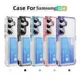 Transparent Card Holder Shockproof Simple Phone Case For Samsung