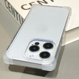 Straight Edge Airbag Transparent Phone Case For iPhone