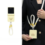Heart-shaped Crossbody Phone Case with Carrying Strap For Samsung Z Flip 7 6 5