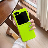 Solid Color Liquid Silicone Phone Case For Samsung Z FLIP