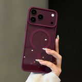 Luxury Clear Acrylic Magnetic  Transparent Shockproof Hard Case For iPhone