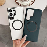 Leather Full Cover Anti-fall Magnetic Mobile Phone Case For Samsung