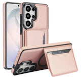Magnetic Card-inserting Leather Phone Case For Samsung