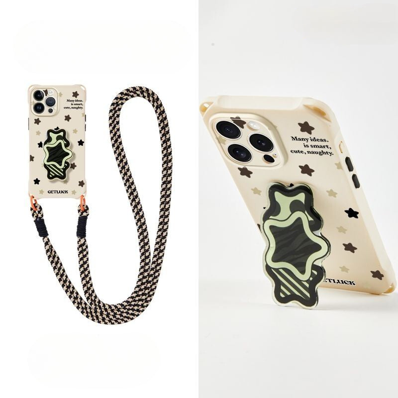 Star Four-corner Lanyard Phone Case For iPhone