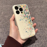 Flower Lens Flat Phone Case For iPhone