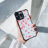 Butterfly Four Corner Anti-drop Lucency Phone Case For iPhone