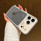 Plating Bracket Magnetic Case For iPhone