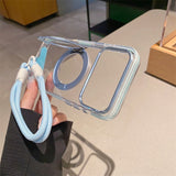 Magnetic Stand Transparent Phone Case For iPhone