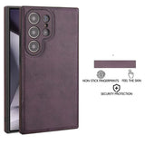 Exclusive Luxury Retro PU Leather Protective Case, Shockproof Soft Bezel, Ultra-thin Back Cover for Samsung