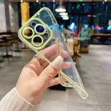 Transparent Night Light Neon Luminous Soft Phone Case For iPhone