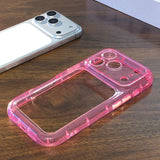 Backless, Perforated Frame Soft Phone Case For iPhone