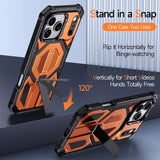 Armor Magnetic Metal Stand Case For iPhone