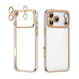 Electroplated Transparent Magnetic Phone Case For iPhone