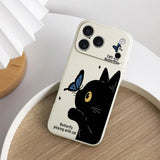 Butterfly Cat Silicone Phone Case For iPhone