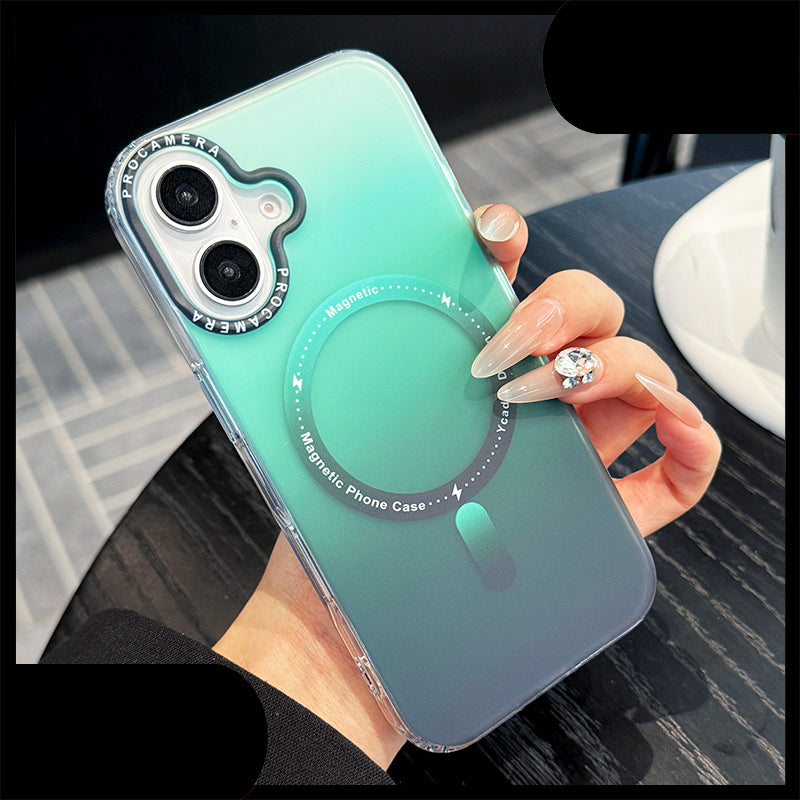 Gradient Magnetic Ultra-thin Silicone Phone Case For iPhone