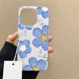 Blue Flower Phone Case For iPhone