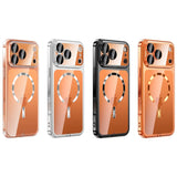 Plating Clear Lens Protector Magnetic Phone Case For iPhone
