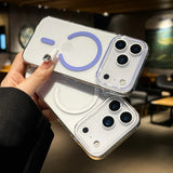 Slim Clear Transparent Magnetic Hard PC Case For iPhone